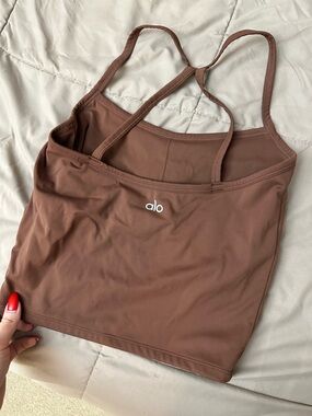 ALO Yoga Brown Strappy Tank Top